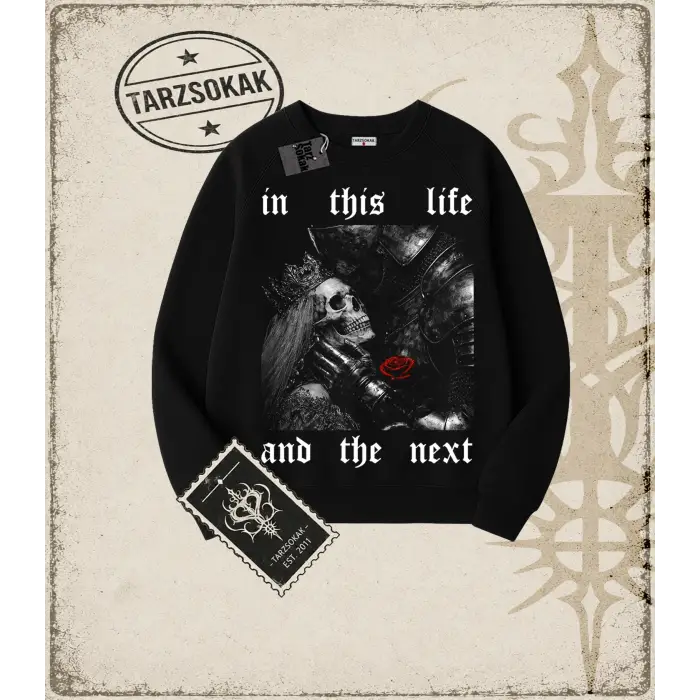 IN THIS LIFE Oversize Unisex Bisiklet Yaka Sweatshirt