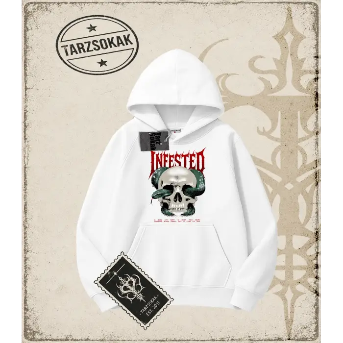 INFESTED Oversize Unisex Kapşonlu Sweatshirt