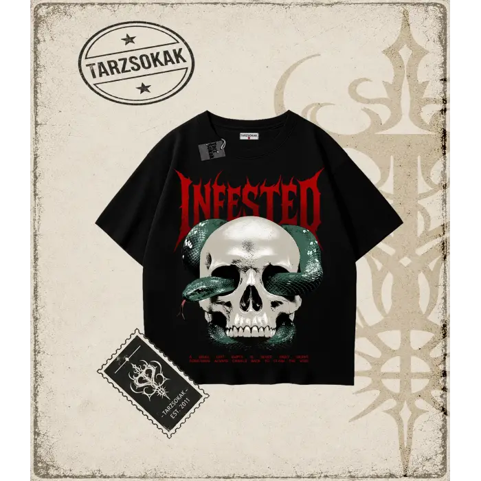 INFESTED Oversize Unisex Tişört