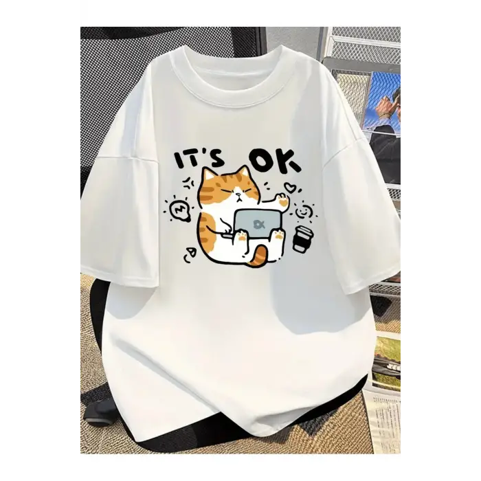 Its Ok Cute Cute Cate Oversize Unisex
