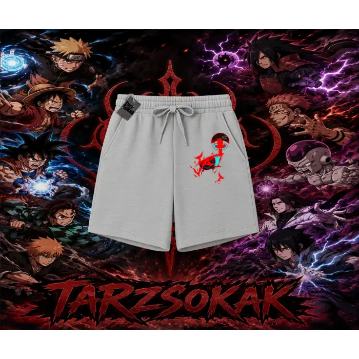 Itachi Uchiha Naruto Anime Karakteri Unisex Şort Beyaz