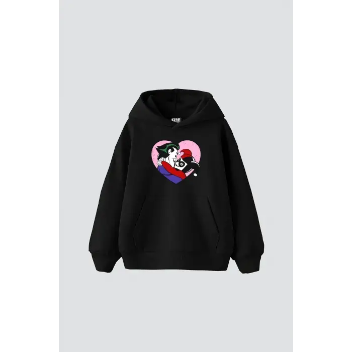 Joker&Harley Baskılı Oversize Unisex Premium Siyah