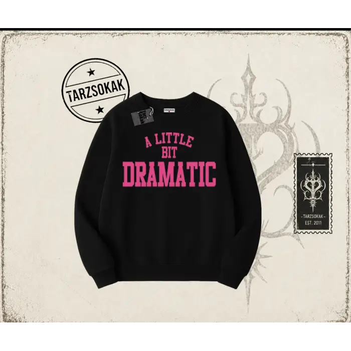 Kadın a Little Bit Dramatic Oversize Unisex Bisiklet Yaka Sweatshirt Beyaz