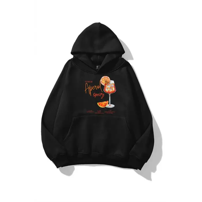 Kadın Aperol Spiritz Sweatshirt Siyah