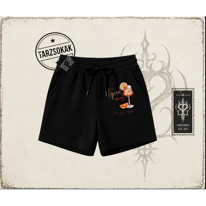 Kadın Aperol Spiritz Unisex Şort Beyaz