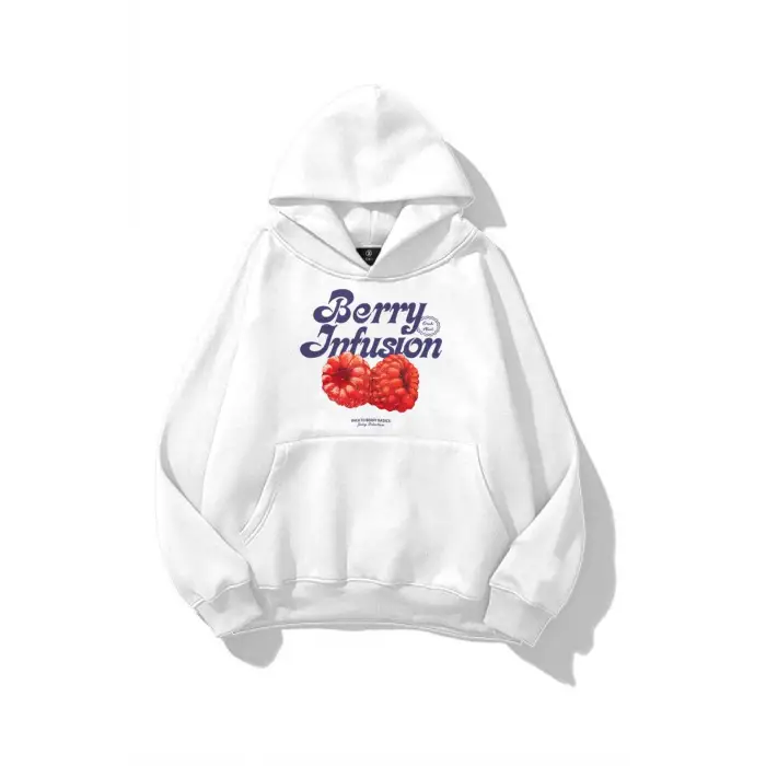 Kadın Berry Infusion Sweatshirt Beyaz
