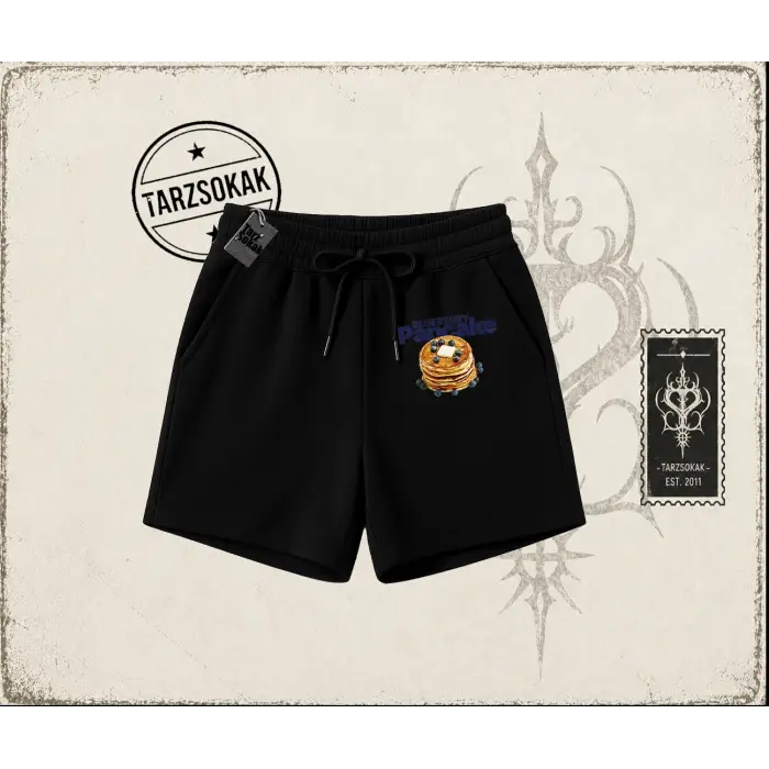 Kadın Blueberry Pancake Unisex Şort Beyaz