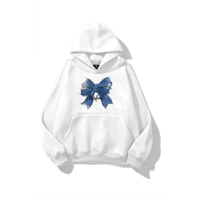 Kadın Borfend Sweatshirt Beyaz