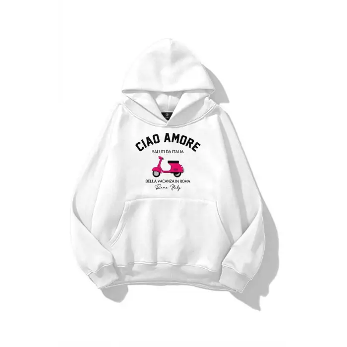 Kadın Ciao Amore Sweatshirt Beyaz