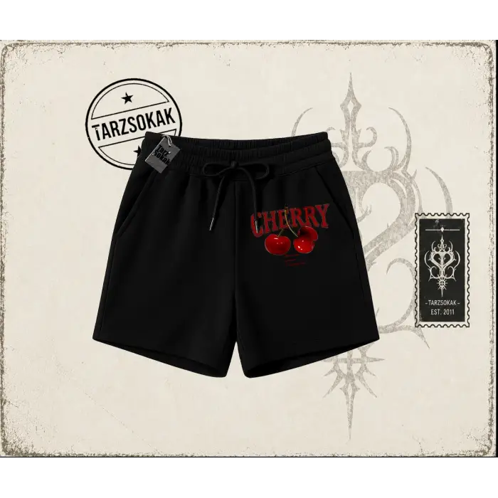 Kadın Have a Nice Weekend Cherry Unisex Şort Beyaz