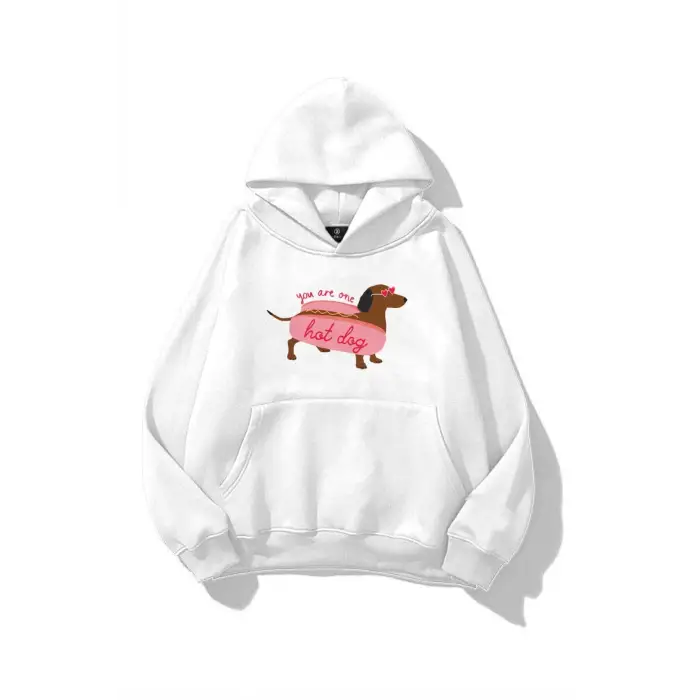 Kadın Hotdog Sweatshirt Beyaz