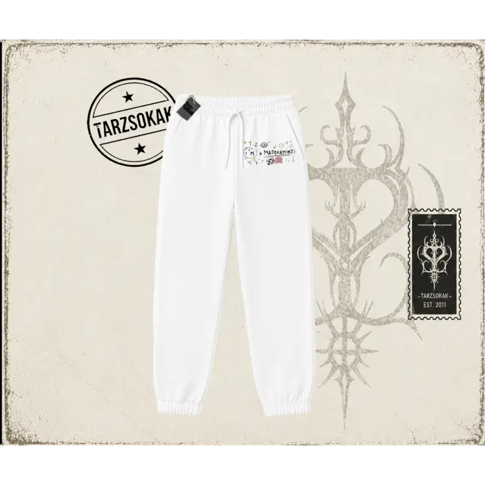 Kadın Im a Mastermind Unisex Jogger Eşofman Altı Beyaz