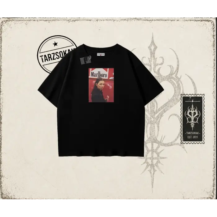Kadın Kate Moss icecream Oversize Unisex Tişört Beyaz