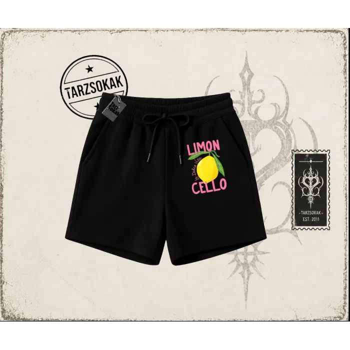 Kadın Limon Cello Unisex Şort Beyaz