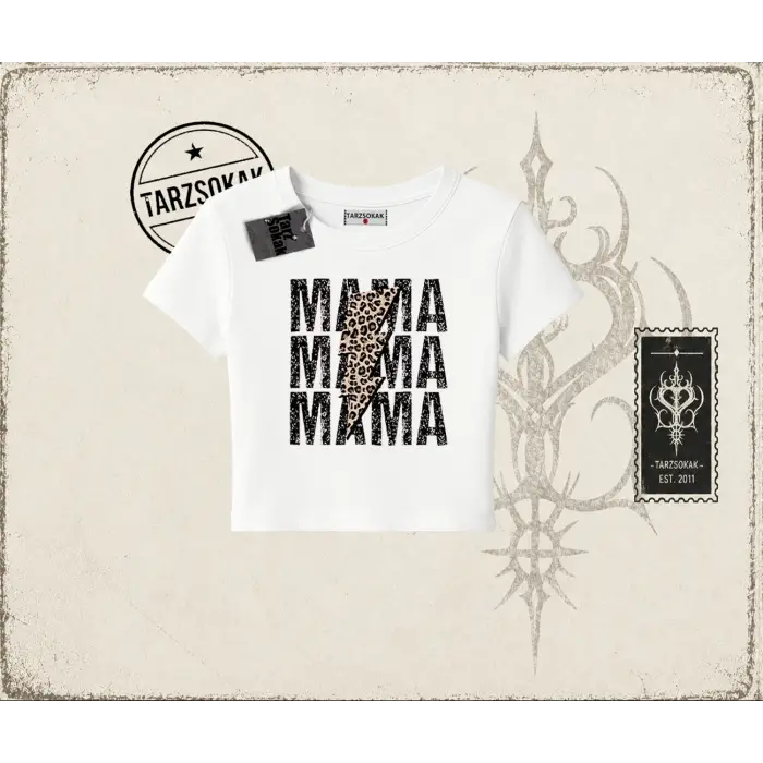 Kadın MamaMama Kadın Baby Tee Beyaz