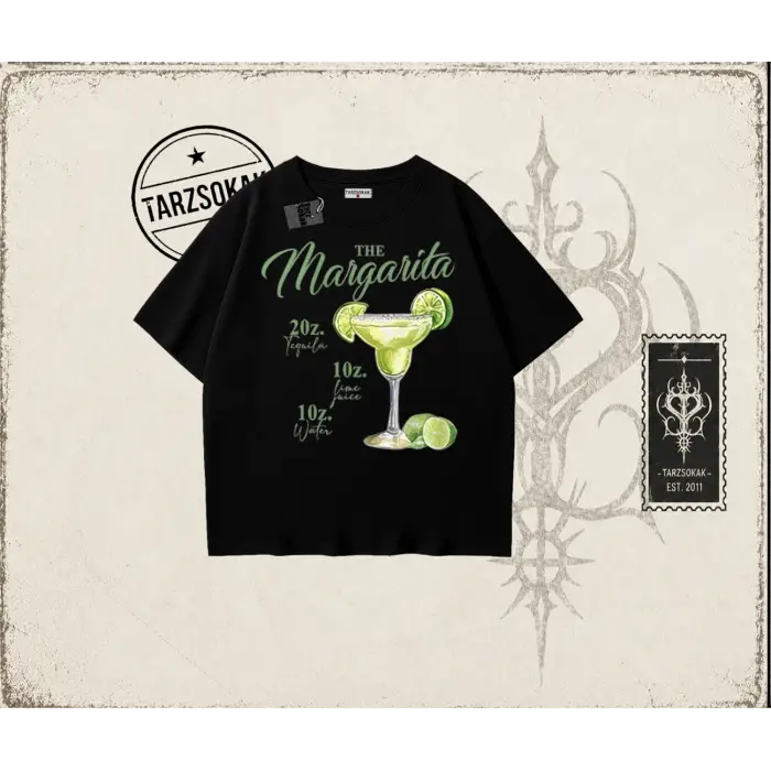 Kadın Margarita Oversize Unisex Tişört Beyaz
