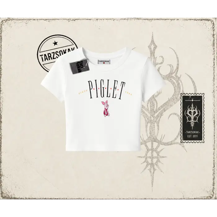 Kadın Piglet Since 1966 Kadın Baby Tee Beyaz