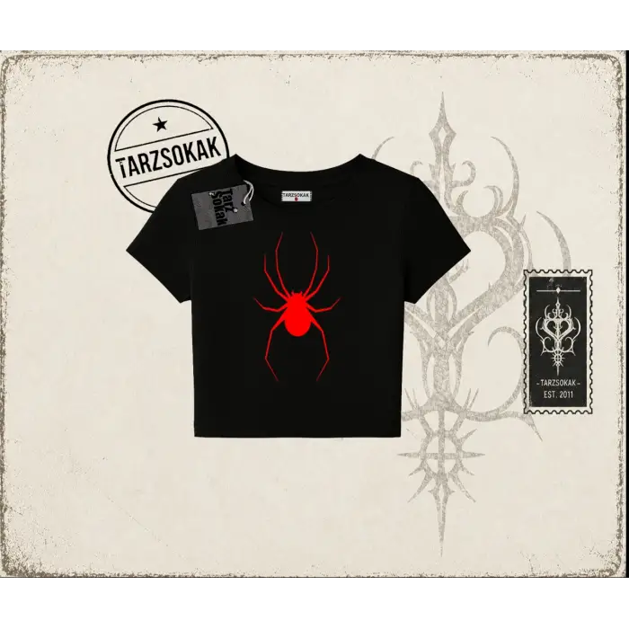 Kadın Red Spider Kadın Baby Tee Beyaz
