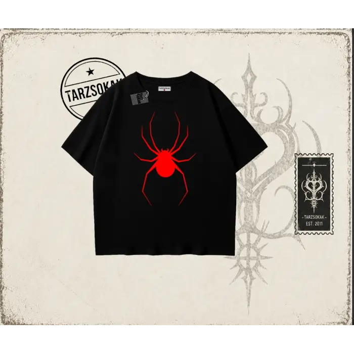 Kadın Red Spider Oversize Unisex Tişört Beyaz