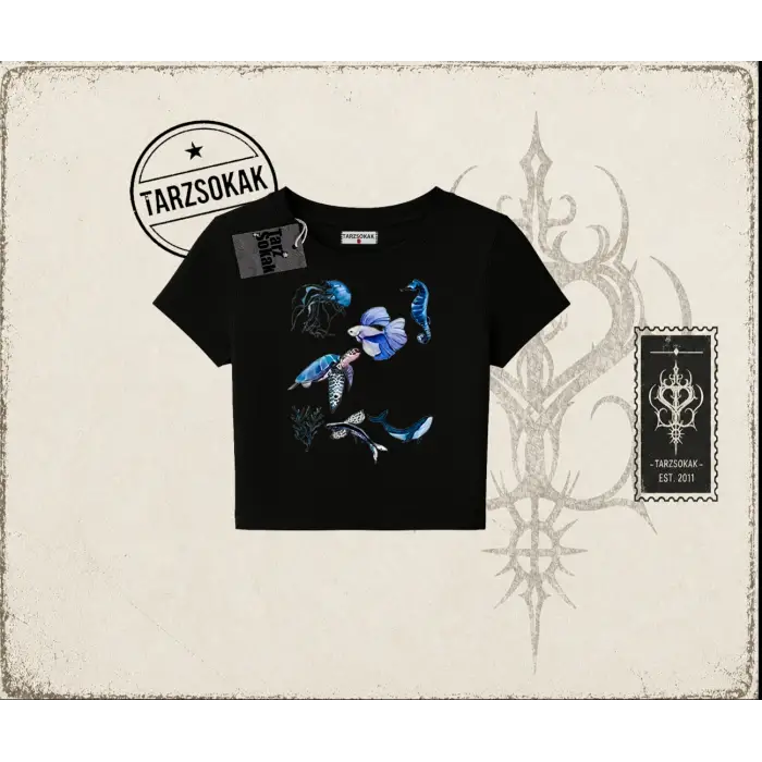 Kadın Sea Elements Kadın Baby Tee Beyaz