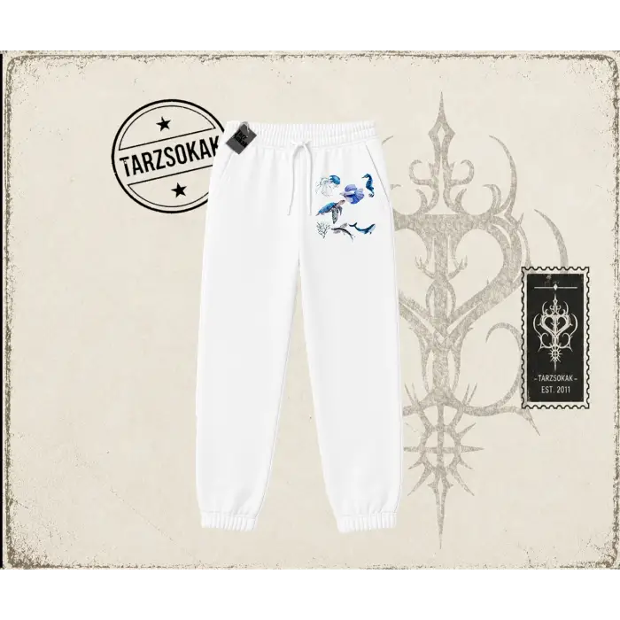 Kadın Sea Elements Unisex Jogger Eşofman Altı Beyaz
