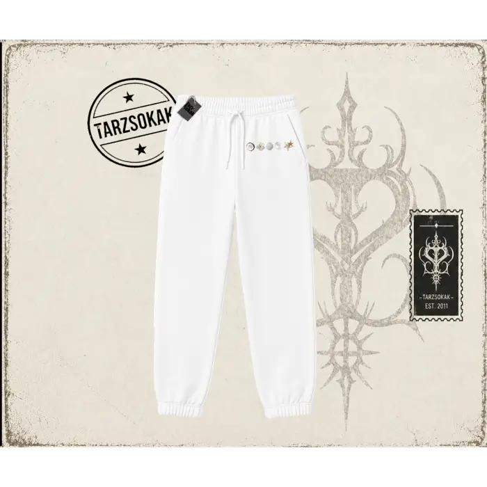 Kadın Sea Shells Unisex Jogger Eşofman Altı Beyaz