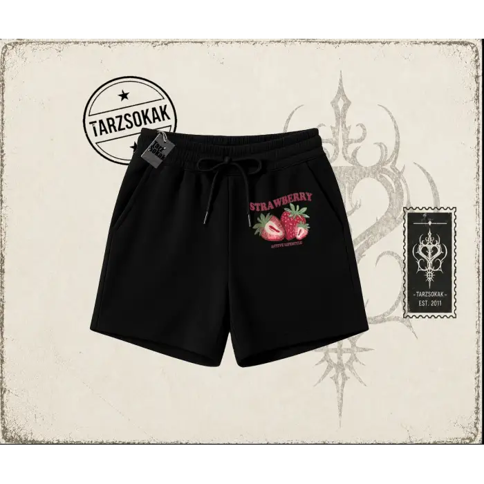 Kadın Strawberry Active Lifestyle Unisex Şort Beyaz