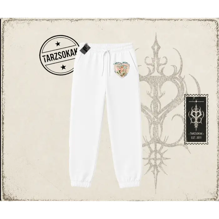Kadın with Love and Devotion Unisex Jogger Eşofman Altı Beyaz