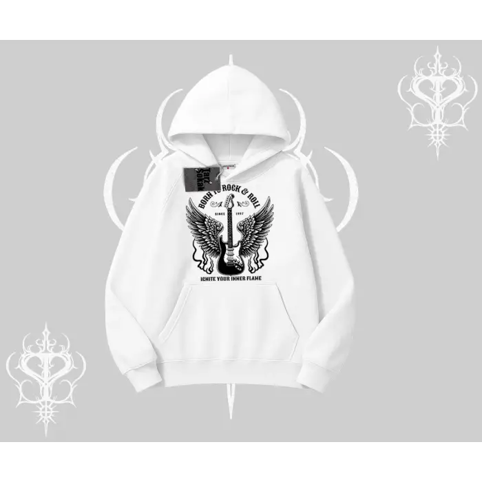 Kapşonlu Sweatshirt Born to Rock Eternal Flame Legacy