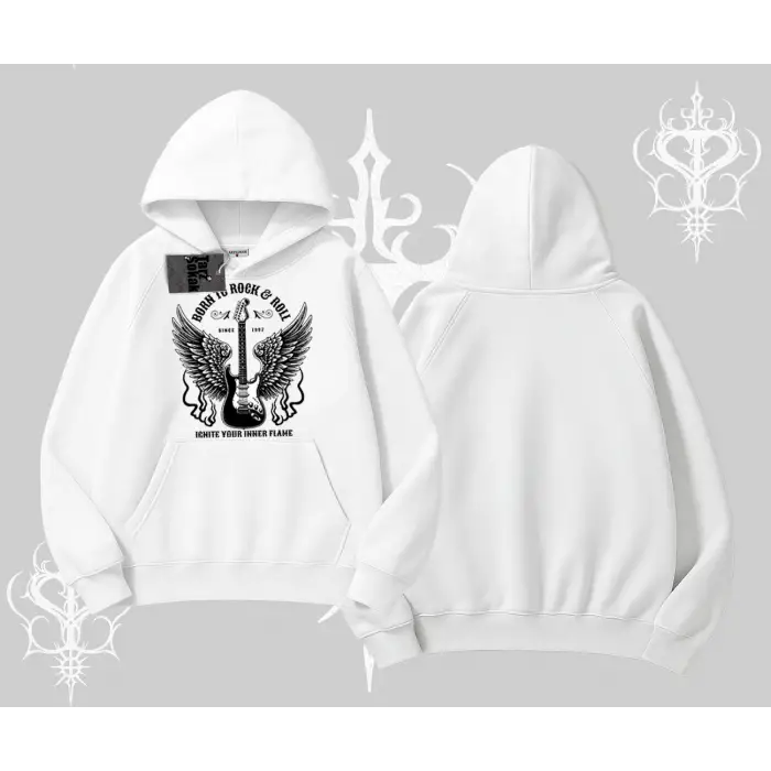 Kapşonlu Sweatshirt Born to Rock Eternal Flame Legacy