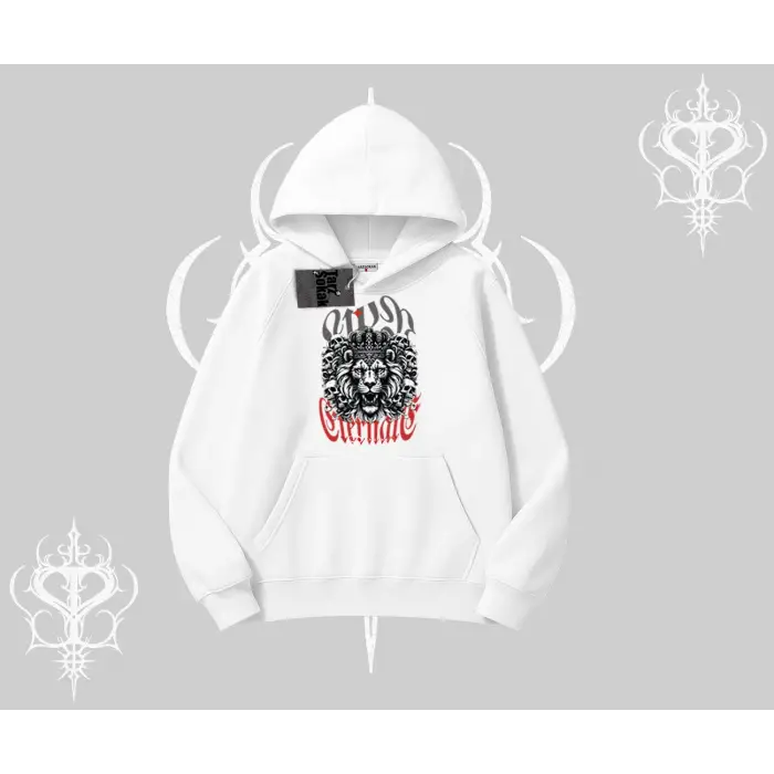 Kapşonlu Sweatshirt Crowned Lion Rock Authority Myth