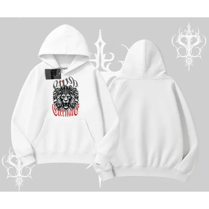 Kapşonlu Sweatshirt Crowned Lion Rock Authority Myth