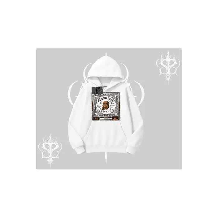 Kapşonlu Sweatshirt Fossilized Skull Underground Archive