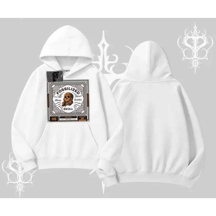 Kapşonlu Sweatshirt Fossilized Skull Underground Archive