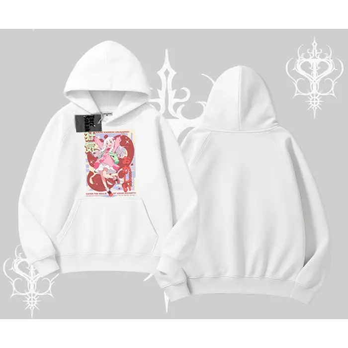 Kapşonlu Sweatshirt Madness Unleashed Anime Girl Baskılı