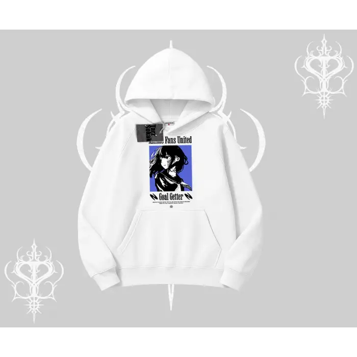 Kapşonlu Sweatshirt Oversize Anime Kız Baskılı