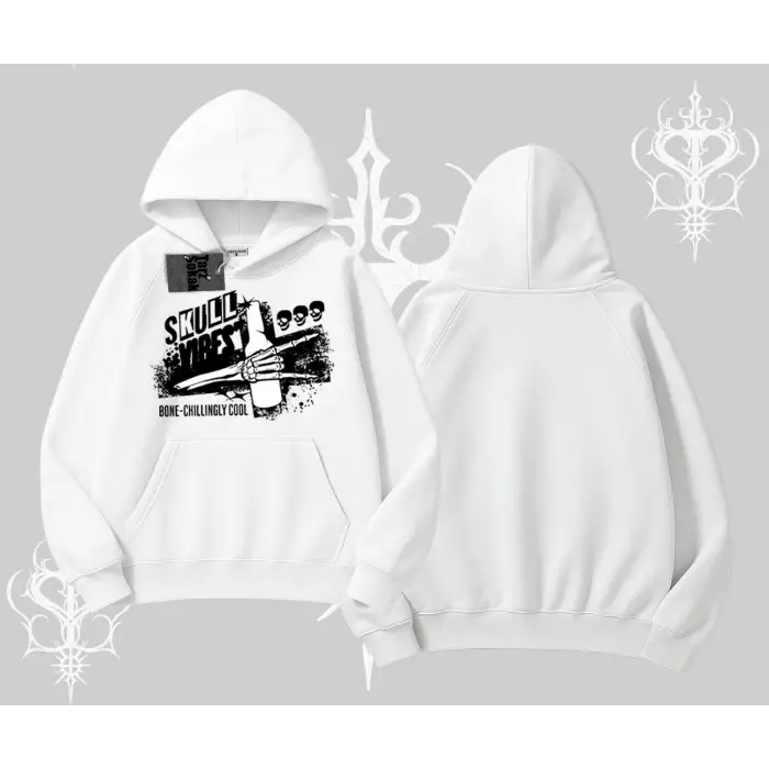 Kapşonlu Sweatshirt Skull Impact Bone Chilling Street Icon