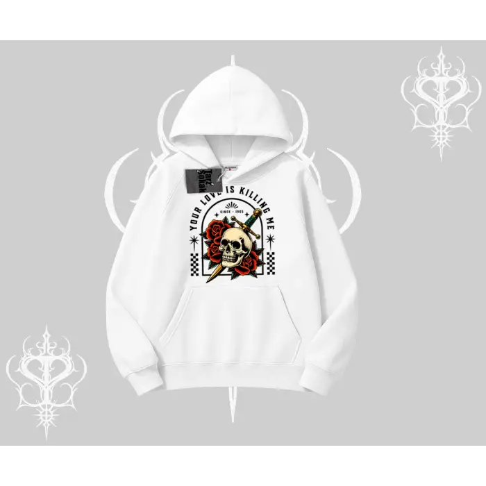 Kapşonlu Sweatshirt Your Love Is Killing Me Dead Romance