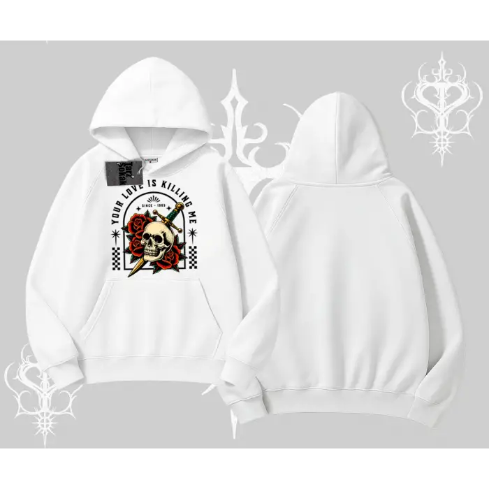 Kapşonlu Sweatshirt Your Love Is Killing Me Dead Romance