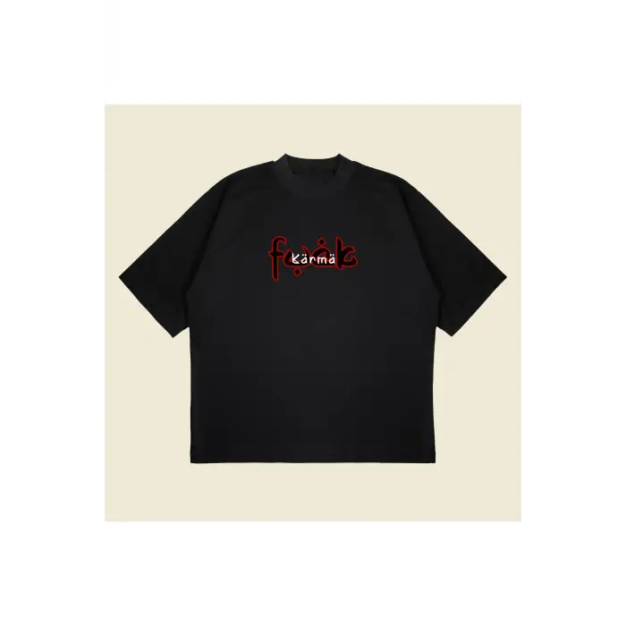 Karma Boxy Fit Oversize Unisex Tshirt – Baskılı Tişört |