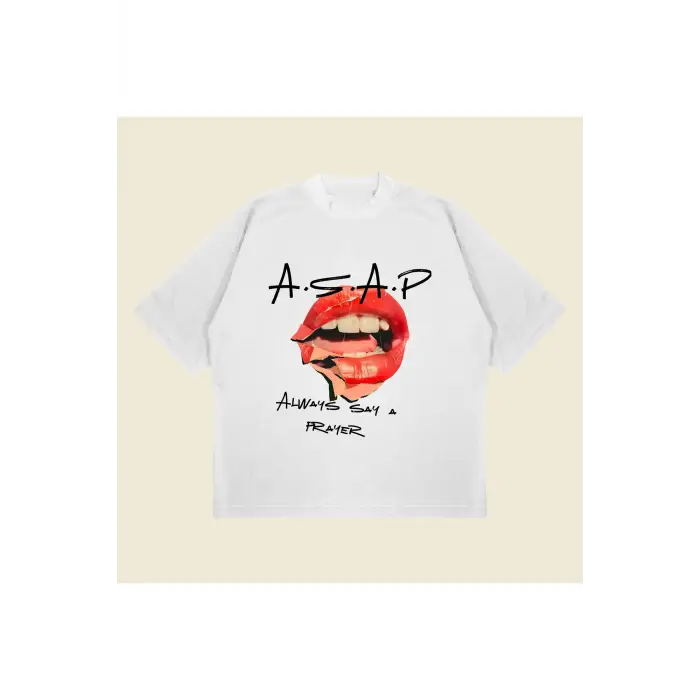 Kartiel Apparel Asap Baskılı Oversize Unisex Pamuklu Nefes Alan Kalın Kumaşlı