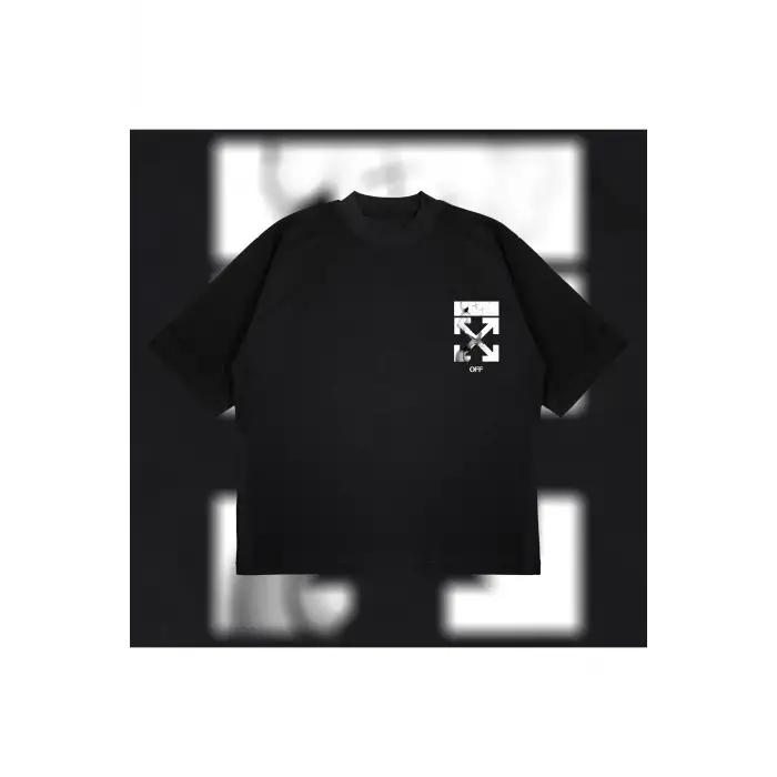 Kaws X Off W Boxy Fit Oversize Unisex Tshirt – Baskılı Tişört |