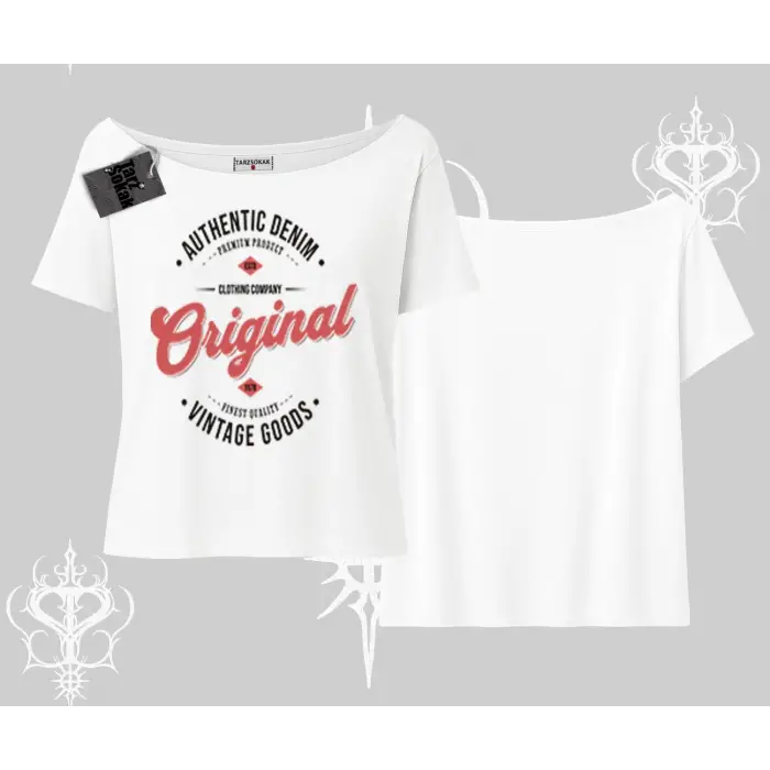 Kayık Yaka Tshirt Authentic Denim Original