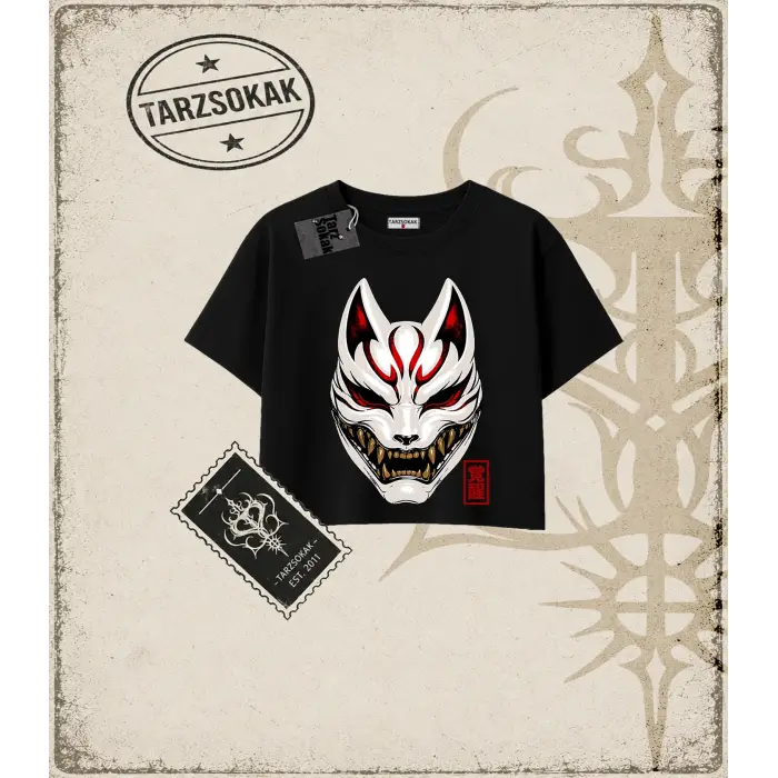 KITSUNE Kadın Crop Tişört