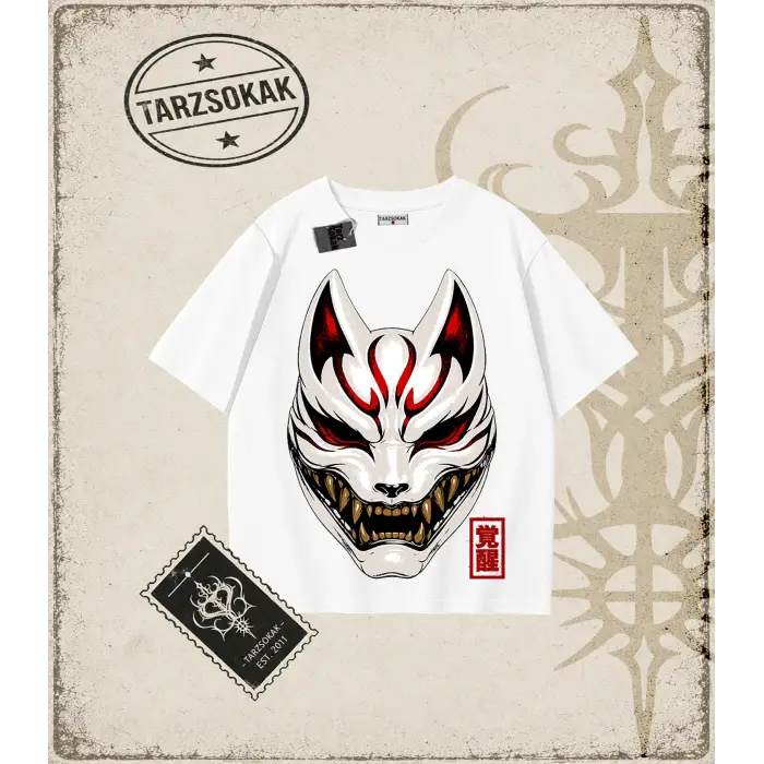 KITSUNE Oversize Unisex Tişört