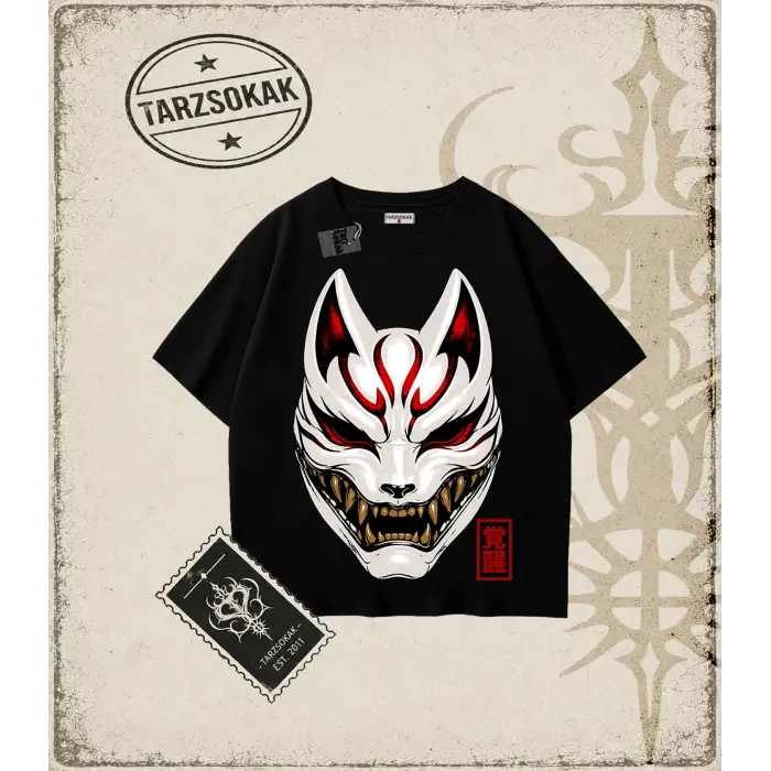 KITSUNE Oversize Unisex Tişört