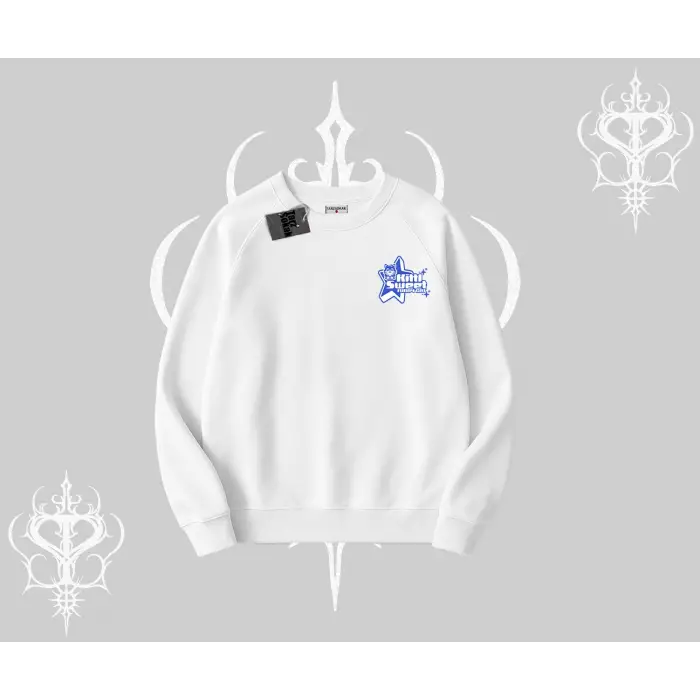 Kitti Sweet Mini Logo Baskılı Kayık Yaka Sweatshirt