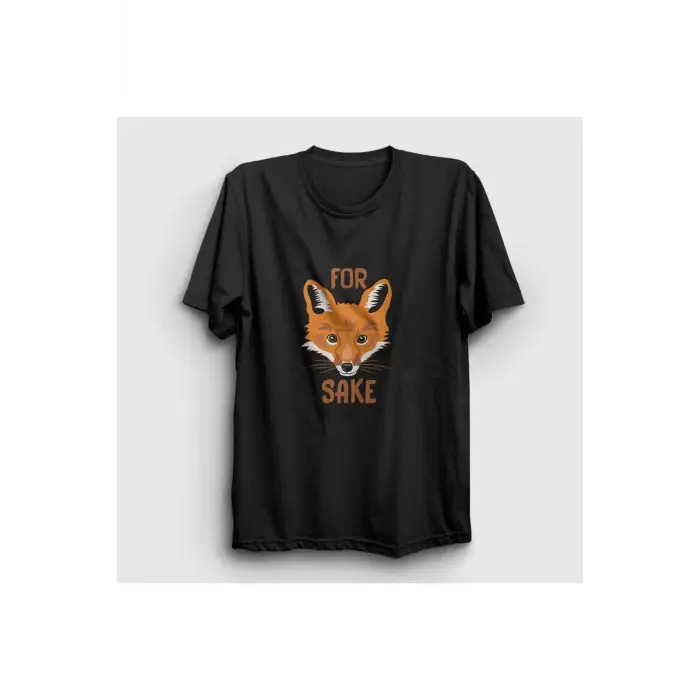 KOD:Presmono Unisex Siyah For Fox Sake Tilki T-shirt 400828tt