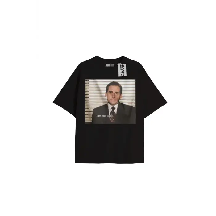 Kod Presss Unisex Siyah Dead Inside Michael Scott The Office T-shirt 345113tt