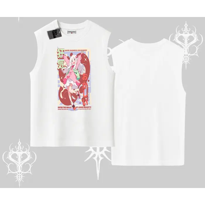 Kolsuz Tshirt Madness Unleashed Anime Girl Baskılı